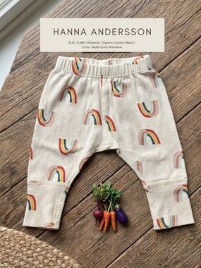 Hanna Andersson Organic Cotton Rainbow Pants US 0-3 Months